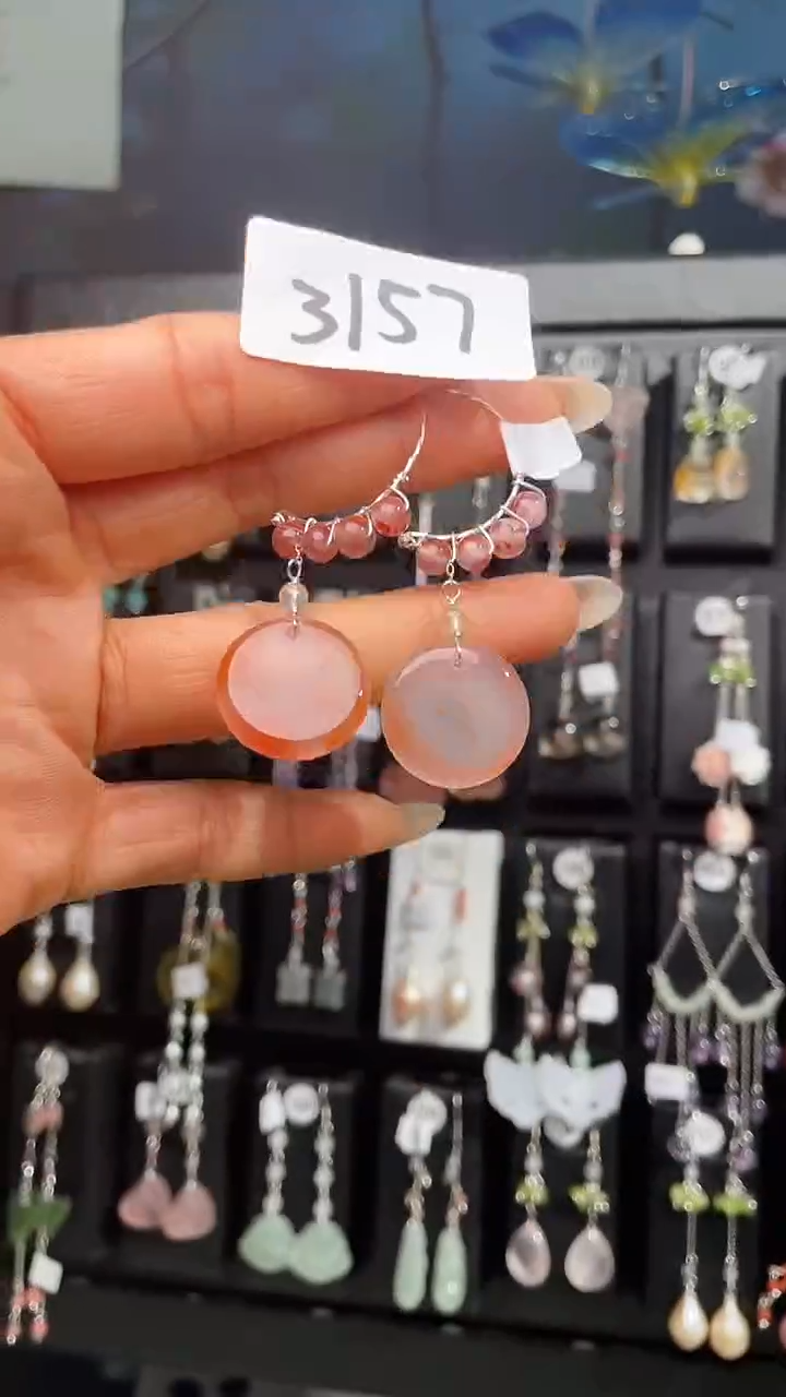 银S925镶嵌耳饰紫晶喜欢拍