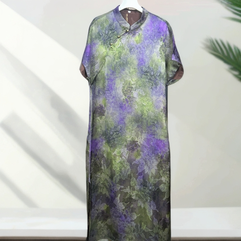 四经绞罗满萝双穿高端大气时尚百搭显瘦遮肉新中式改良旗袍轻奢