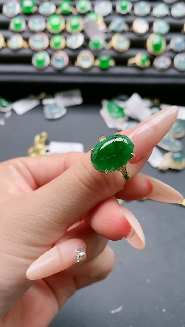 【闪购商品】翡翠戒指银S925镶嵌11111
