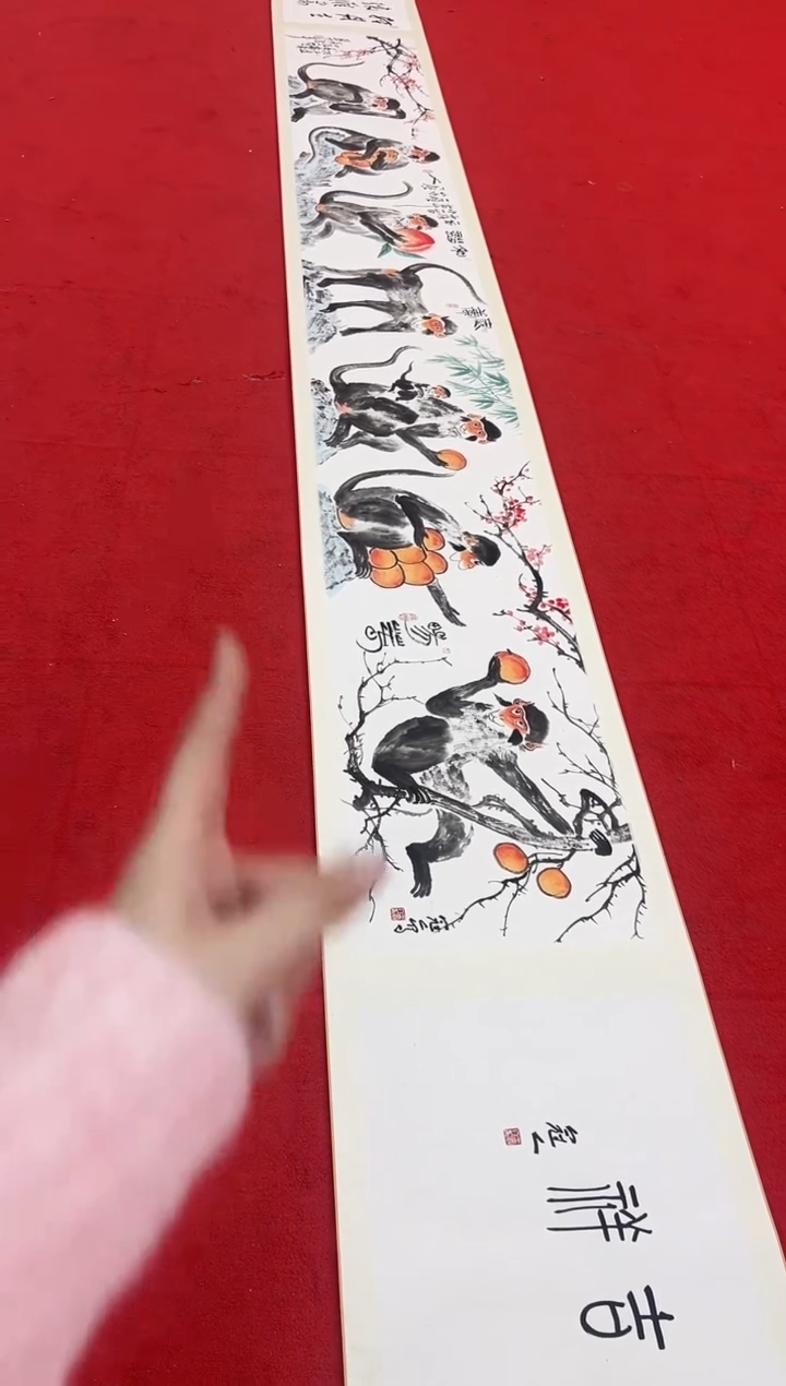 【闪购商品】绘画王冠人-7米长卷-国画