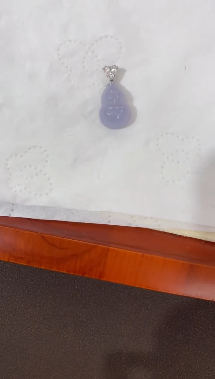 【闪购商品】翡翠颈饰18K金镶嵌天然缅甸a货翡翠