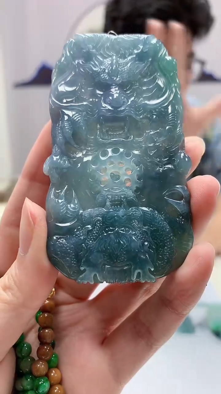 【闪购商品】定制翡翠未镶嵌4688zm-毛货赠珠链龙牌181