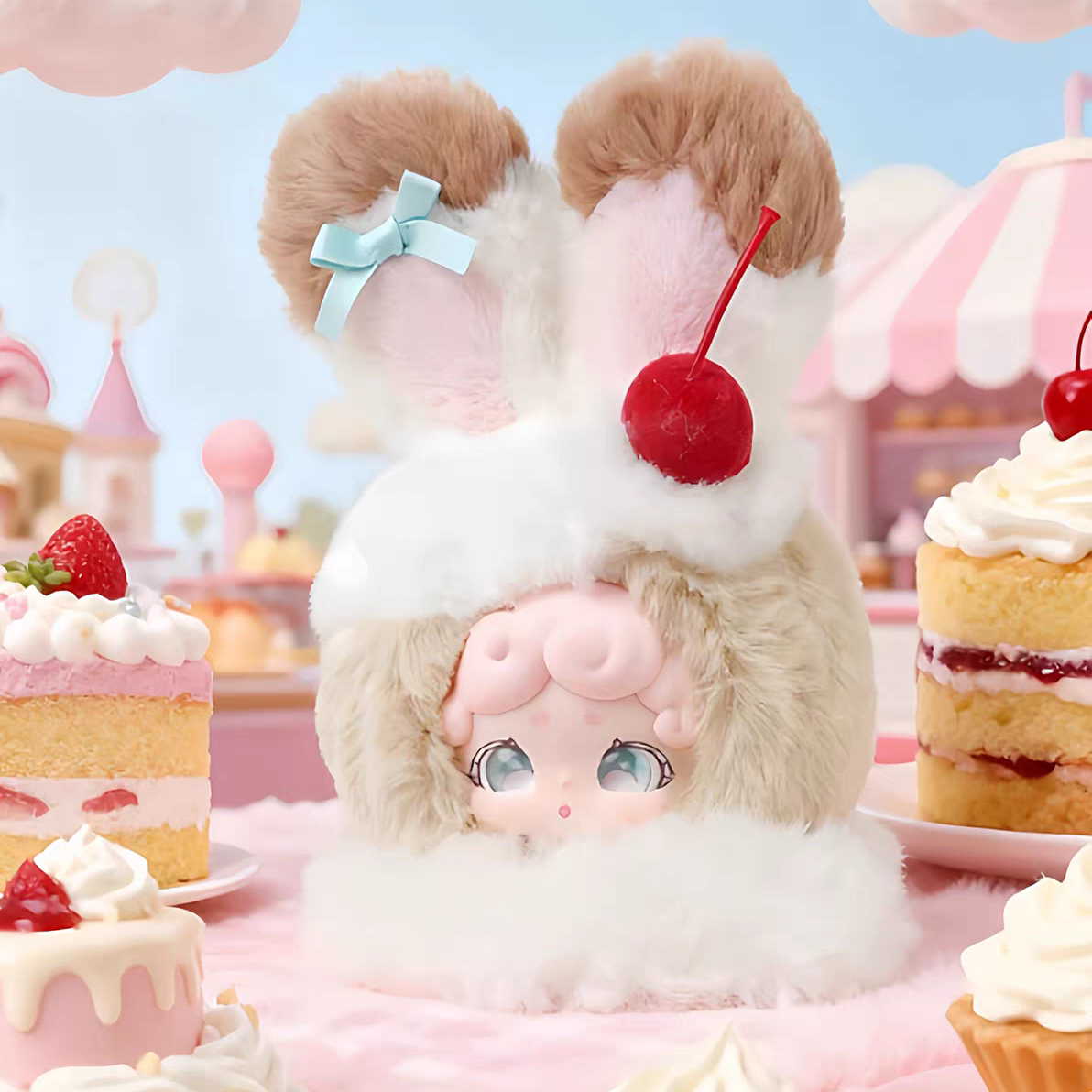 【正品】Lucky Deer Nail晚安小兔-绒绒冰毛绒公仔礼物玩具玩偶盲盒