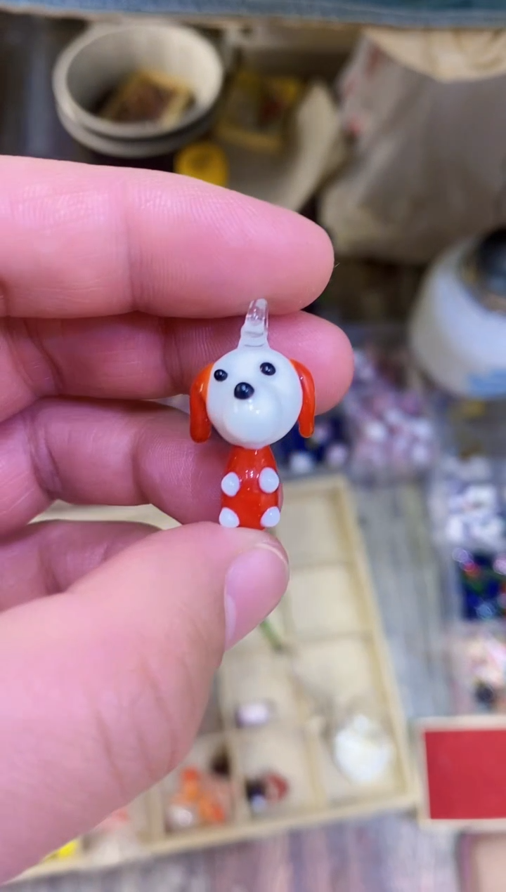 【闪购商品】琉璃手工艺品挂钩小狗