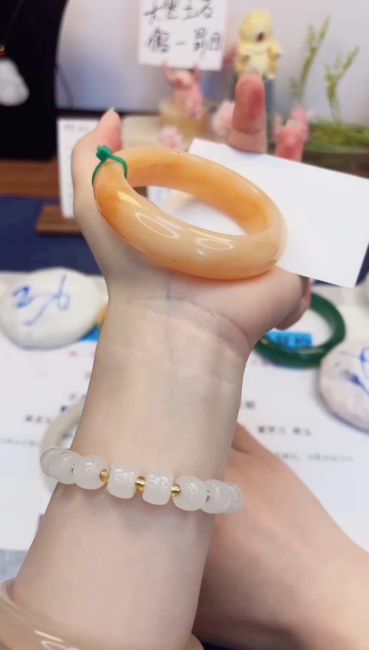 【闪购商品】石英质玉手镯未镶嵌97-财气镯-圈口58