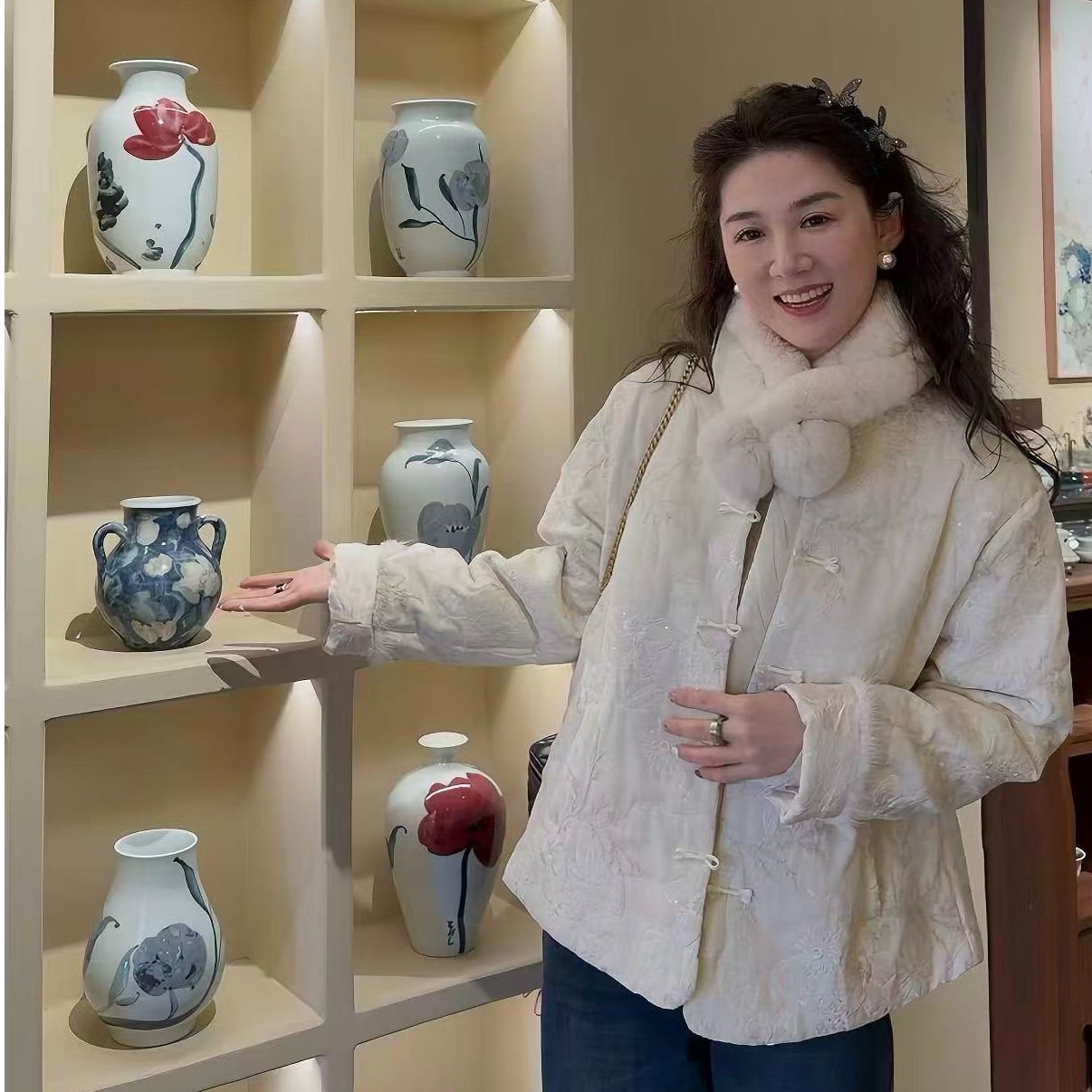 0107新款新中式国风女秋冬高级感气质显瘦外套