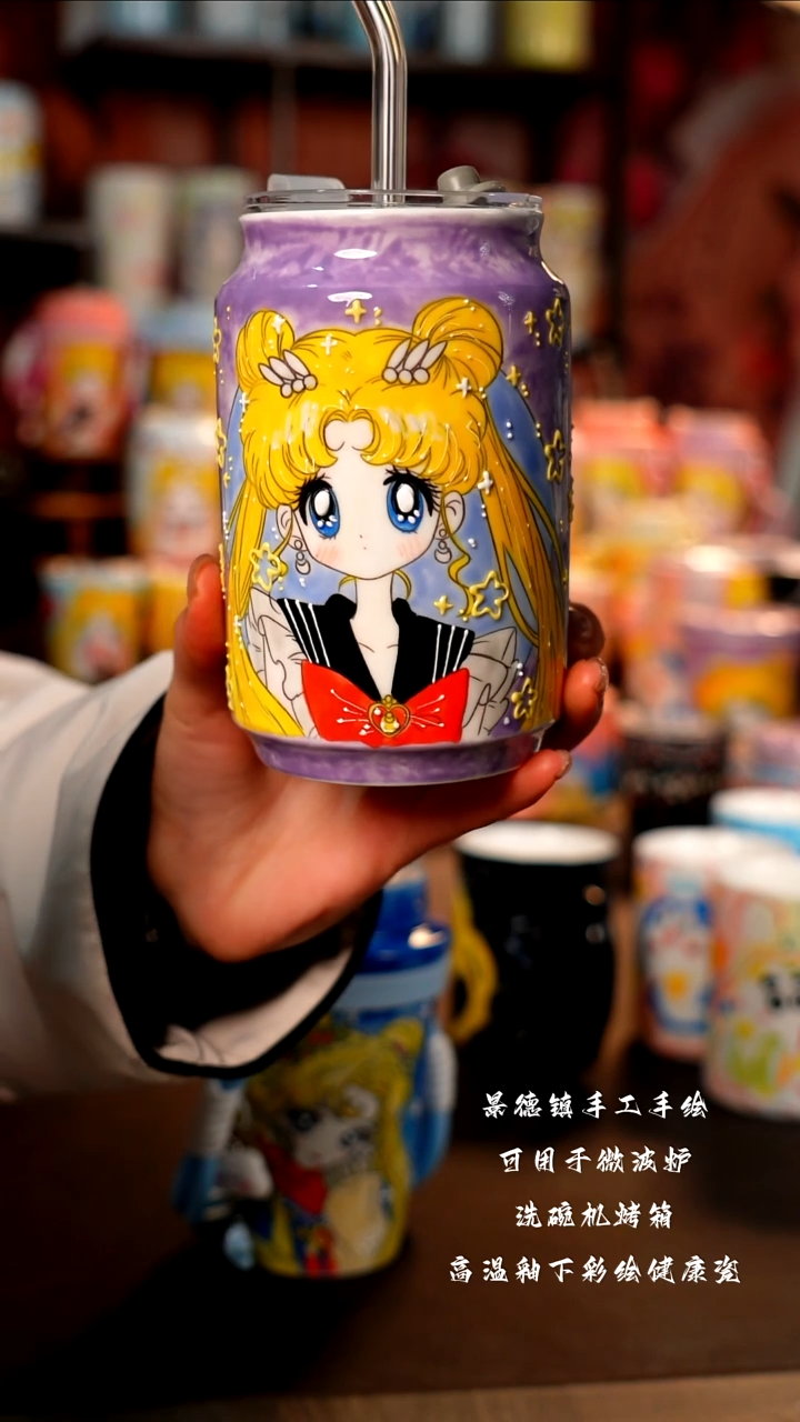 景德镇手工手绘陶瓷杯杯