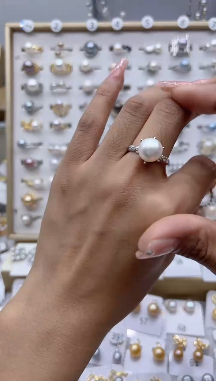 【闪购商品】淡水珍珠戒指合金78