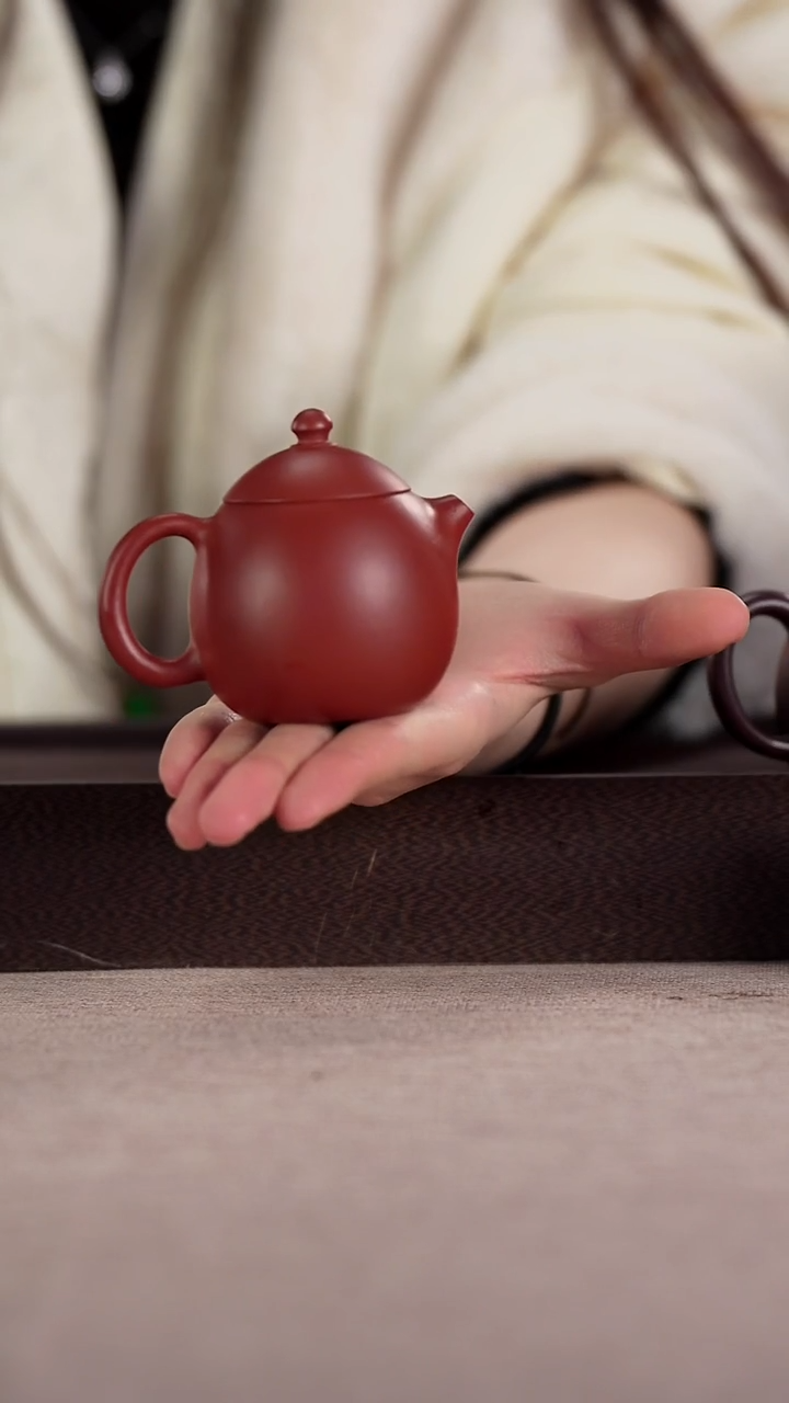 茶壶紫砂生砂朱泥小龙蛋