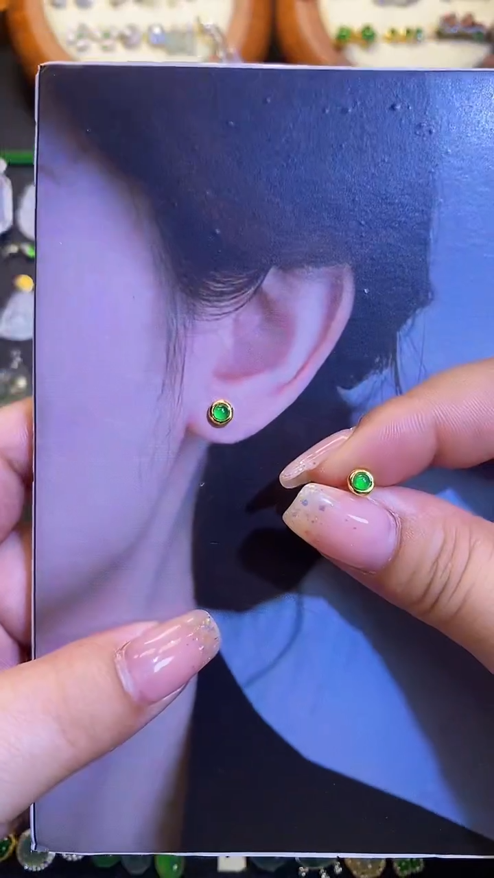 翡翠银S925镶嵌吊坠(不含链)1