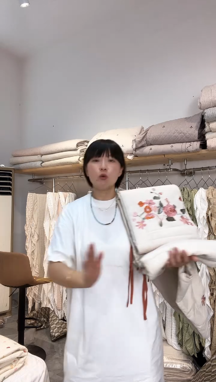 纯棉棉麻蕊蕊家棉麻刺绣四件套 标准