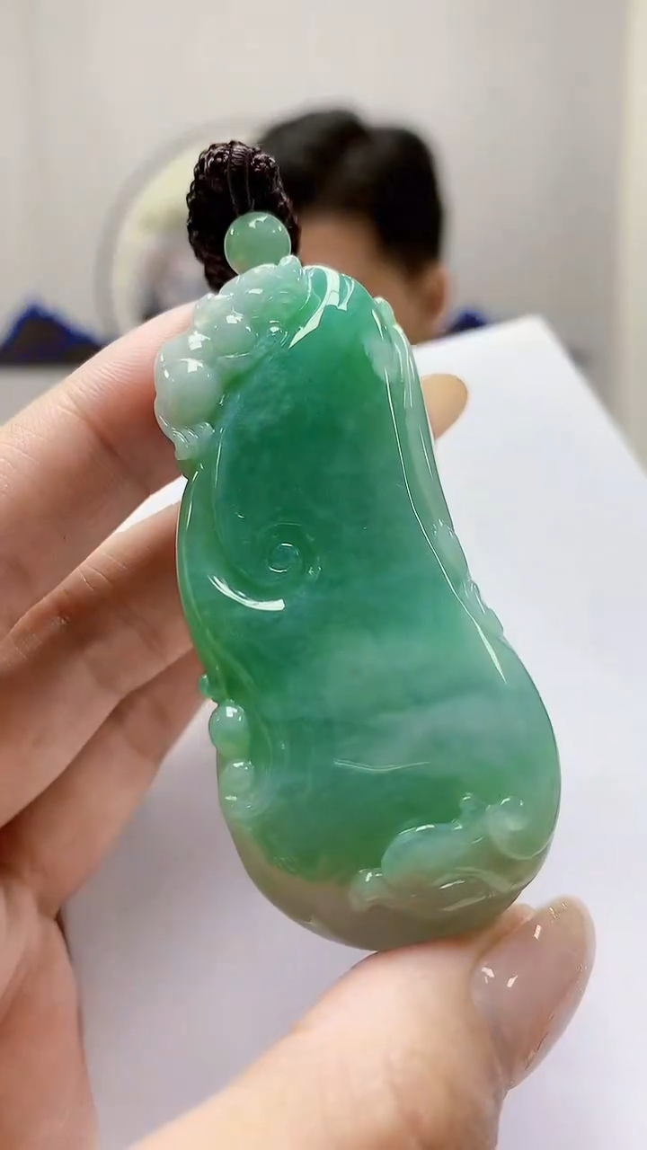 未镶嵌定制翡翠4917MM-毛货挂件5
