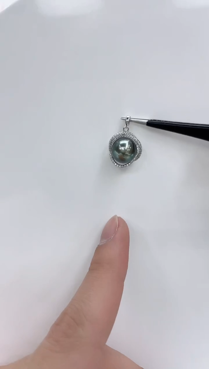 【闪购商品】海水珍珠吊坠(不含链)银S925镶嵌海水珍珠吊坠