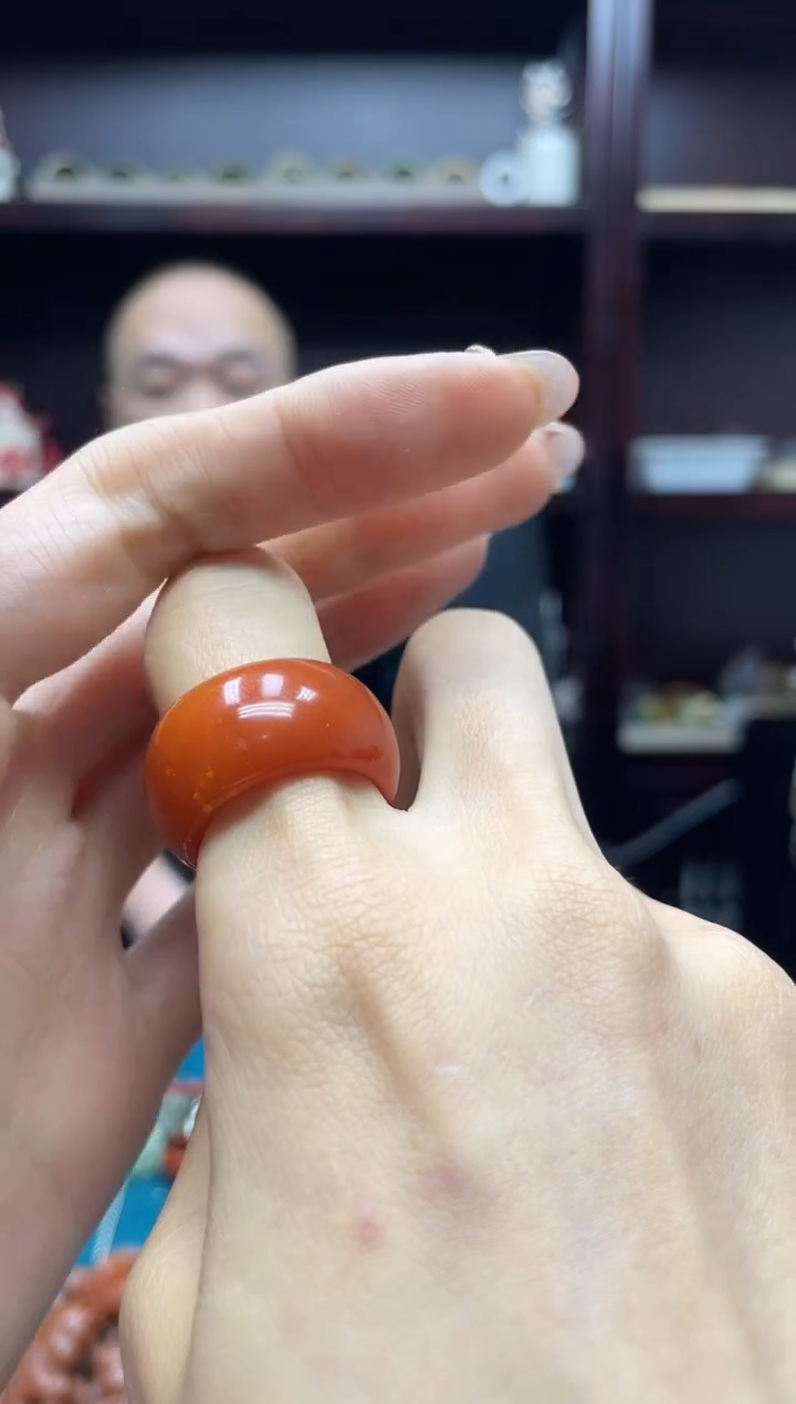 未镶嵌岫玉戒指·多样性发*货拍一发一