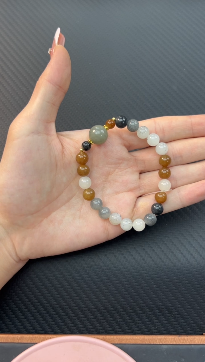 【闪购商品】和田玉手串未镶嵌若羌微色差卡8手串