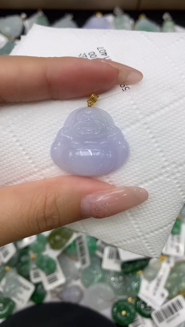 颈饰18K金镶嵌翡翠1111111111