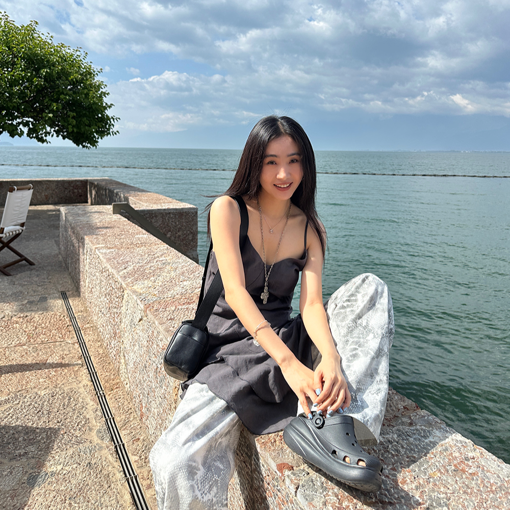 【清】逸语IN choose u笑笑家2025小众韩版泼墨牛仔裤女阔腿裤89776