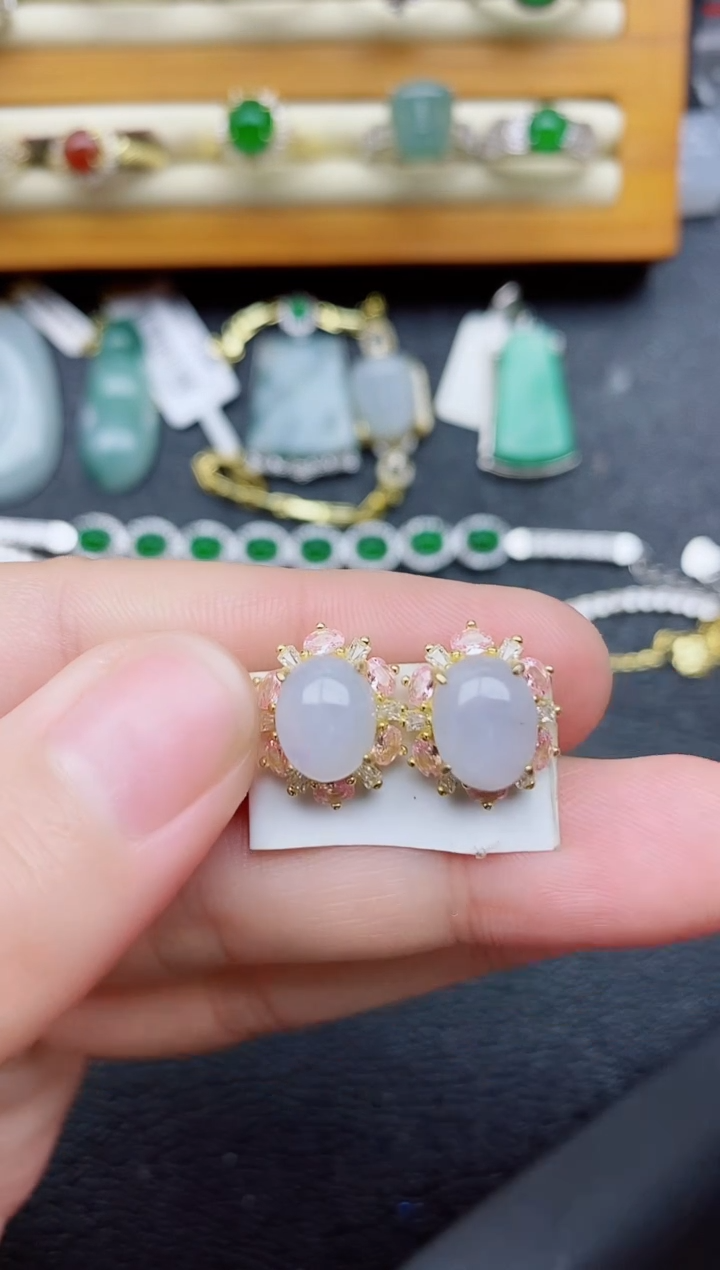 银S925镶嵌戒指翡翠1