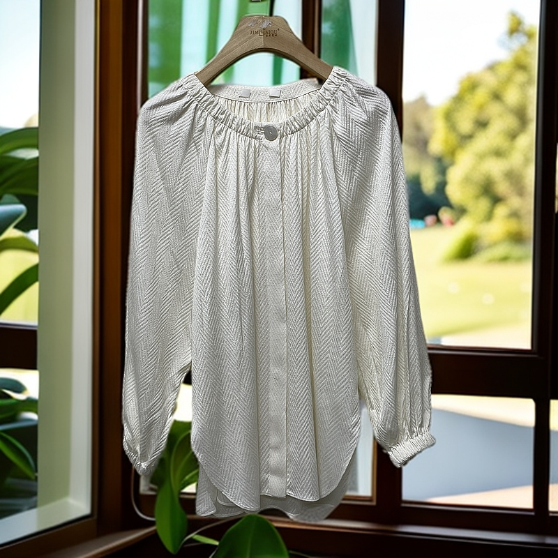 LR126  休闲百搭款丝混纺长袖衬衫 LWL341C019