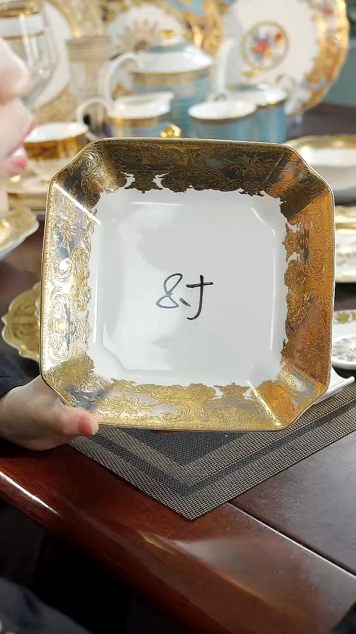 瓷片8英寸方形菜盘 福利价 