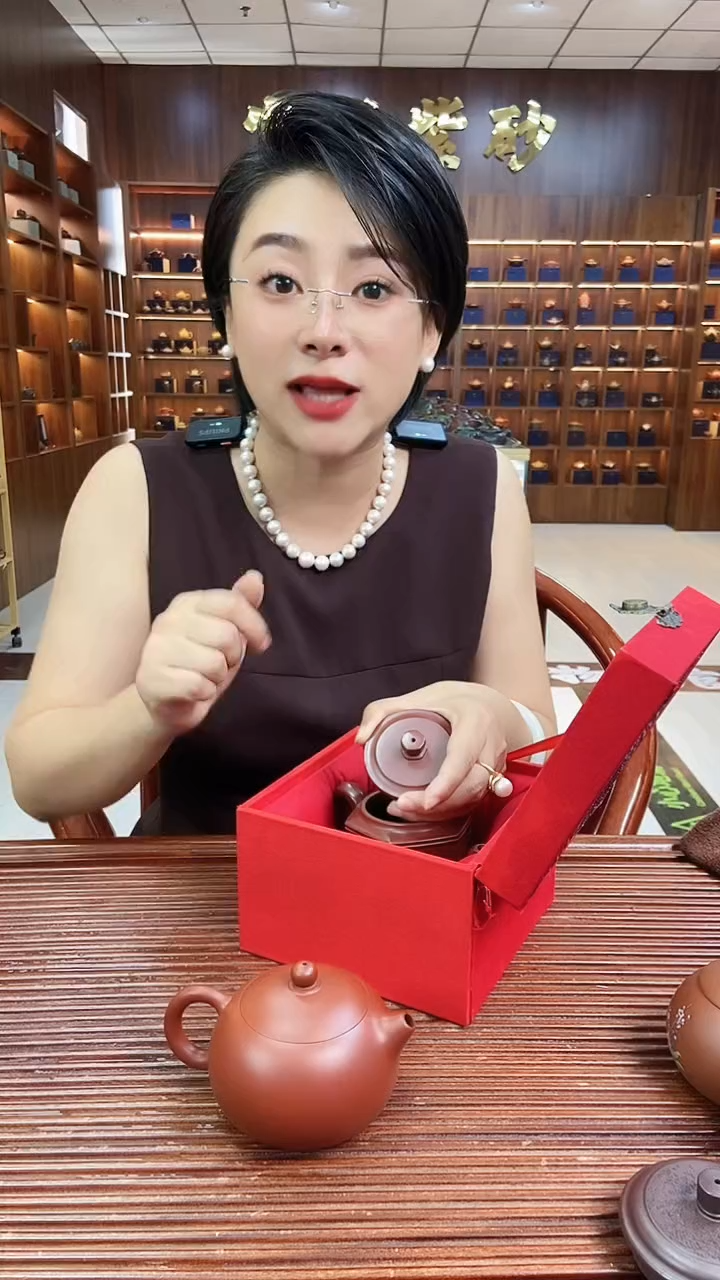 茶壶紫砂观山六方宫灯 龙血砂 顾林芬