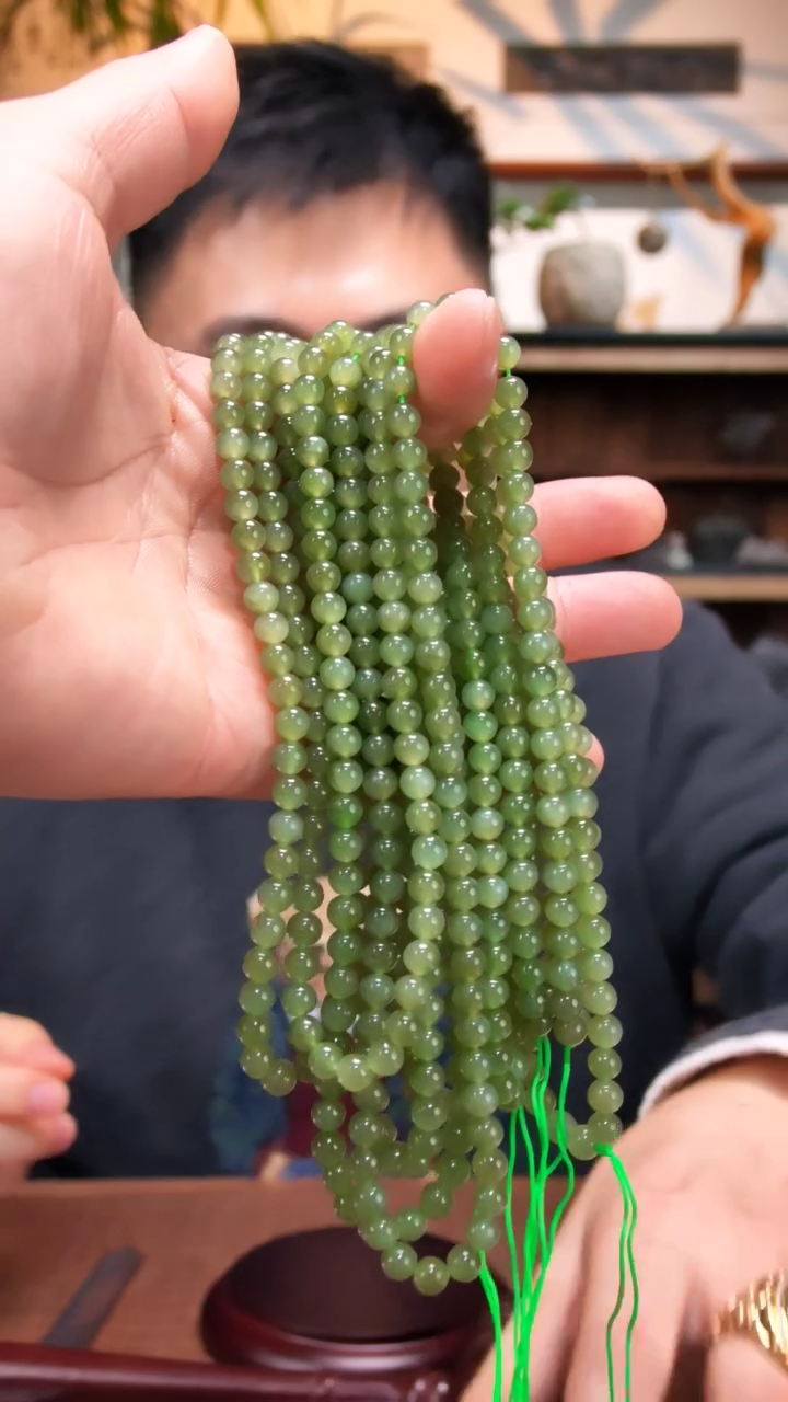 颈饰未镶嵌和田玉碧玉长串ZD6*配扣头多样性发其一