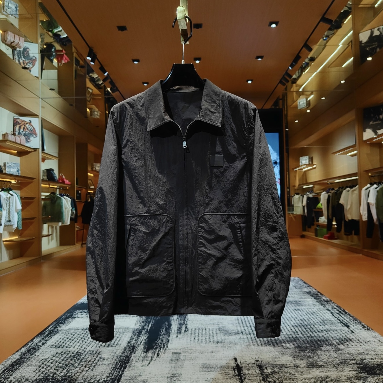 「F6612」秋季新款男士翻领夹克时尚休闲高级感薄款外套百搭