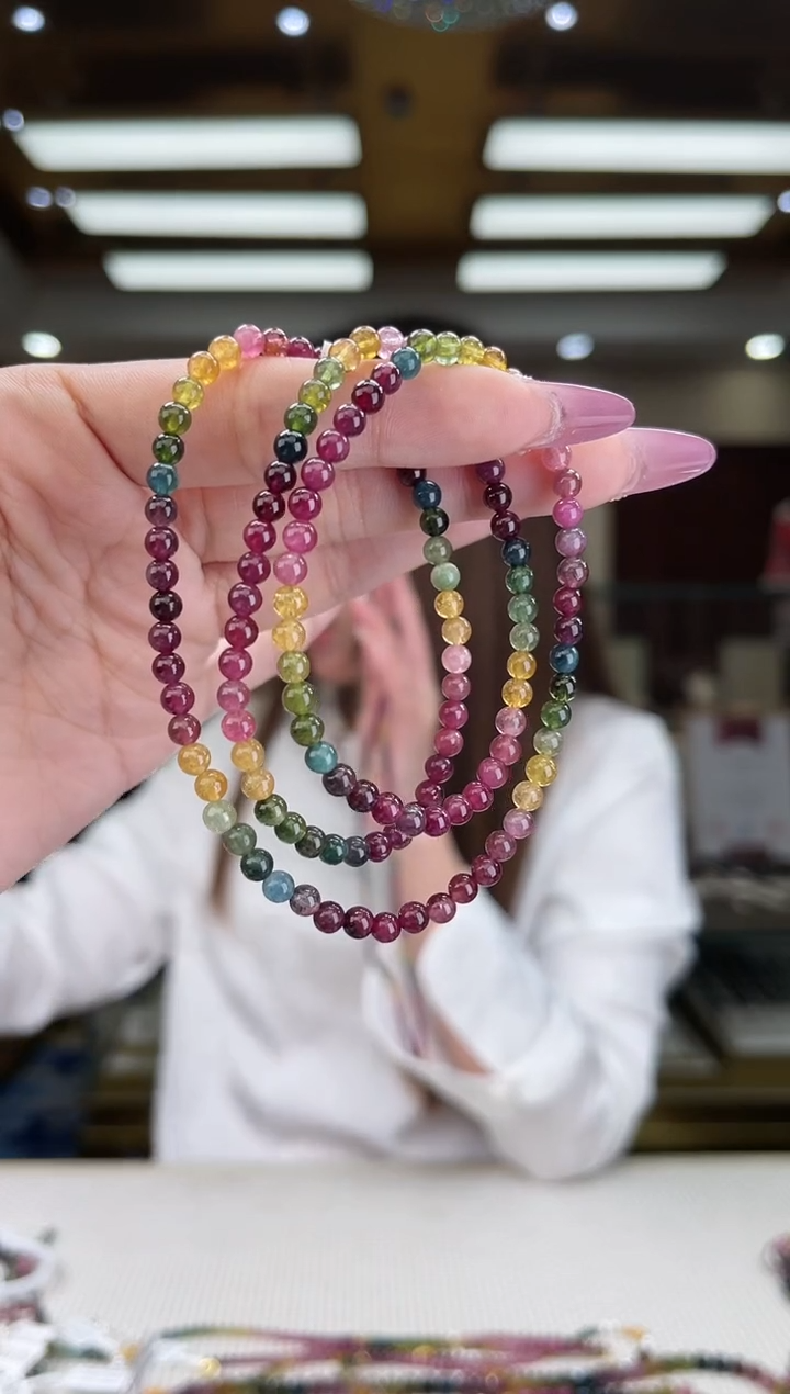 【闪购商品】碧玺/未镶嵌4mm+碧玺多圈多样性发货26