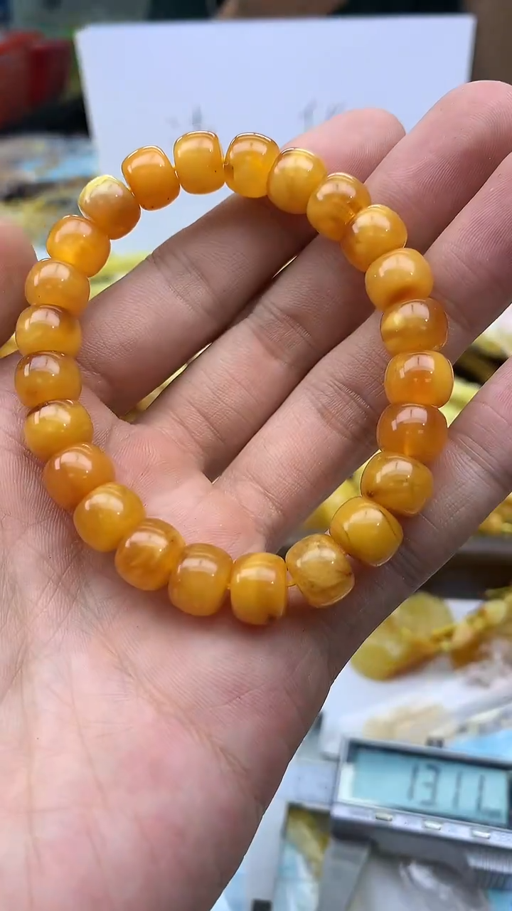 裸石蜜蜡未镶嵌手串