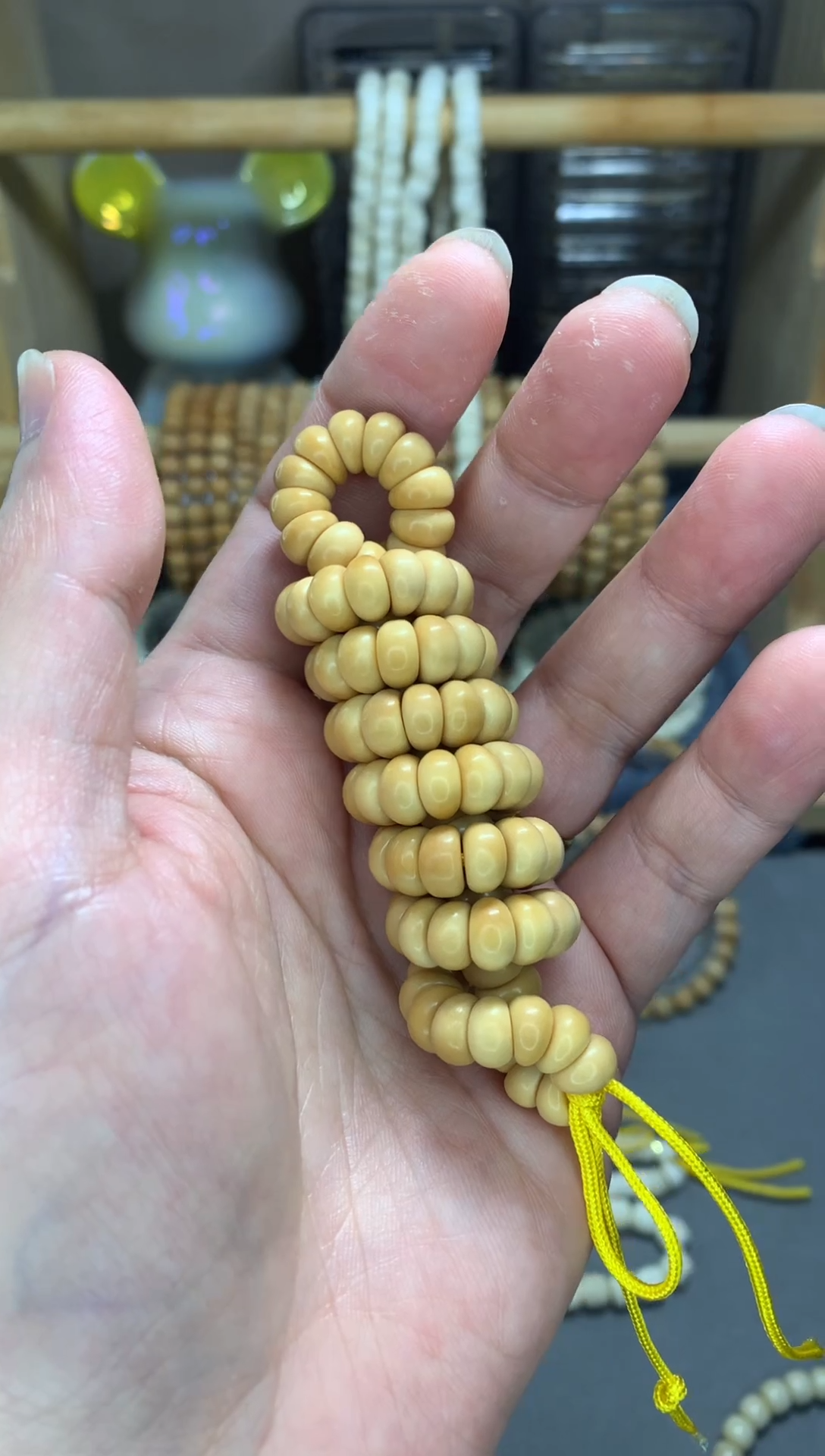 【闪购商品】白玉菩提吊坠白玉菩提老料蒜瓣大肠卡8长串