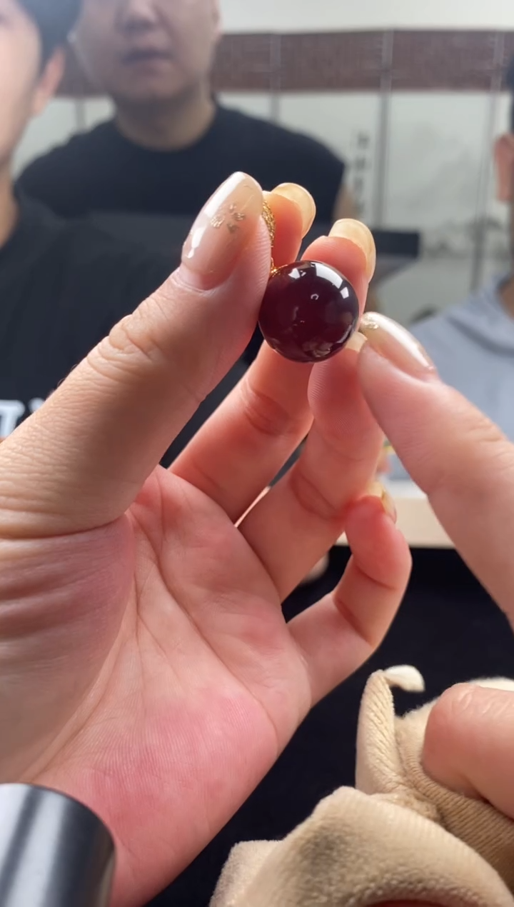 银S925镶嵌吊坠(不含链)血珀吊坠