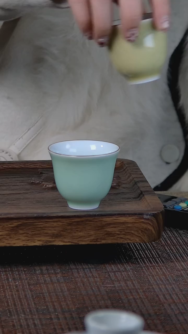 【闪购商品】折葵非器手工手绘绿紫金口杯