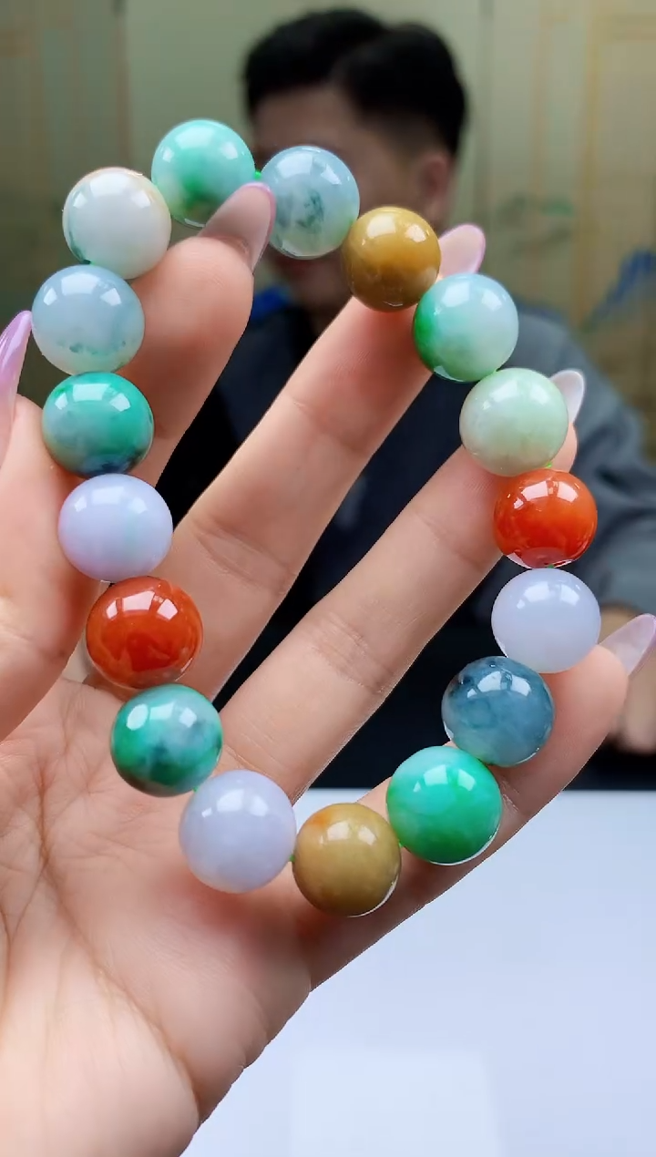 【闪购商品】定制翡翠未镶嵌4917ty-毛货手串134
