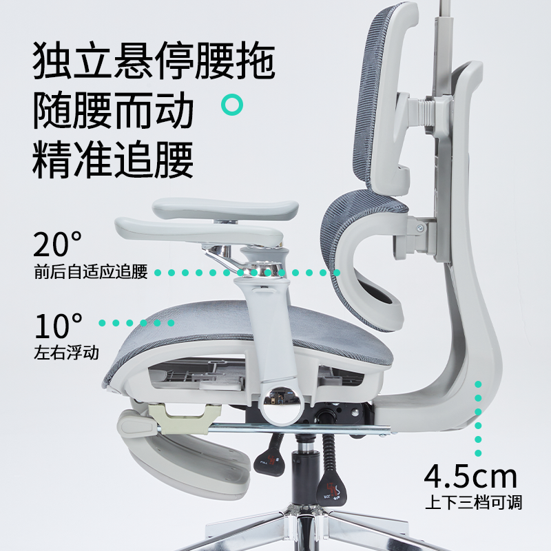 人体工学椅电脑椅护腰坐姿椅可躺可睡觉宿舍卧室椅子电竞椅