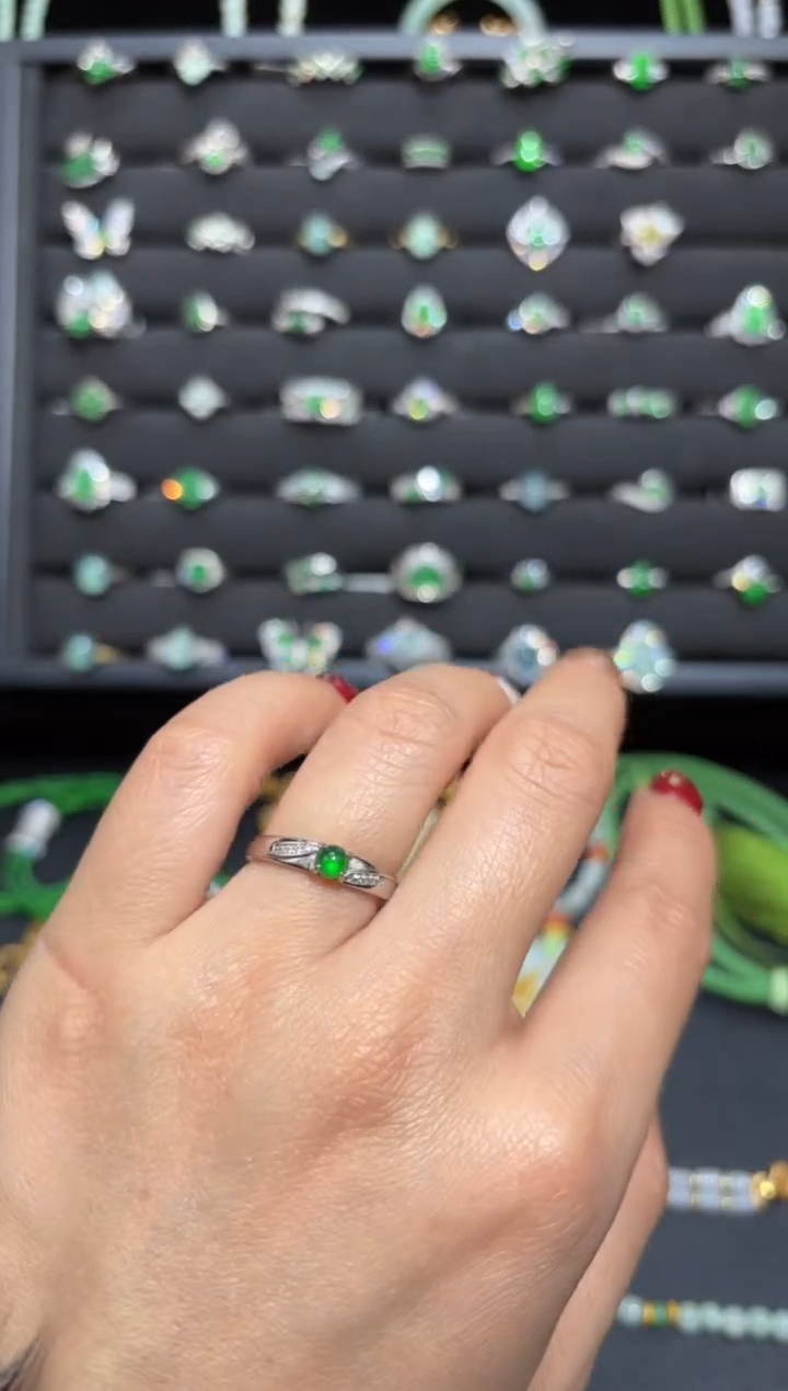 【闪购商品】翡翠颈饰银S925镶嵌蛋面/支持复检/一件