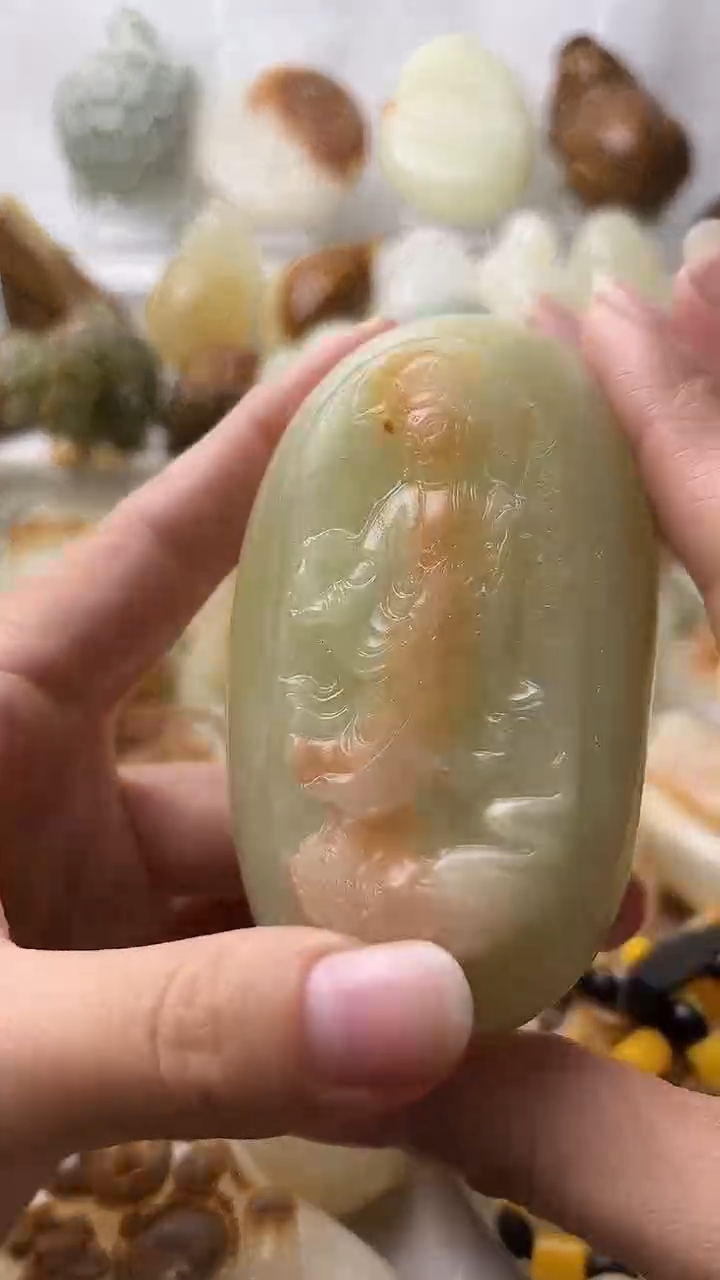 石材古青石棉纹正常不退换观音