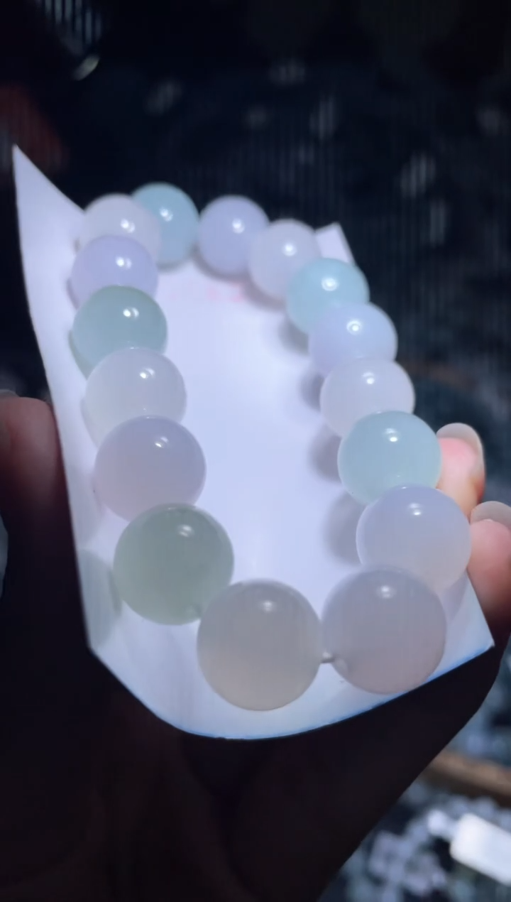 未镶嵌定制翡翠天然缅甸翡翠手串63