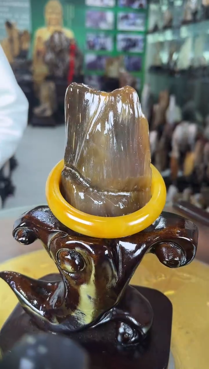 未镶嵌珠宝奇石硅化玉缅甸天然树化玉摆件