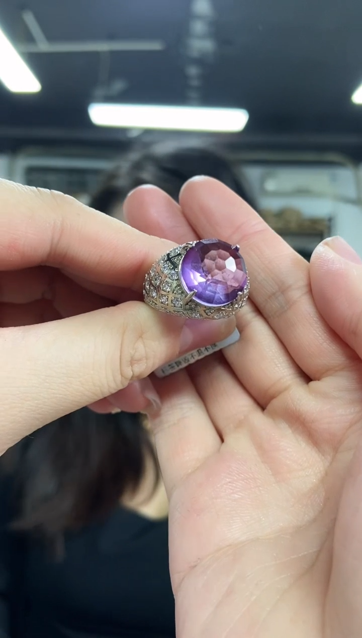 【闪购商品】水晶戒指未镶嵌多样性发其一颜色微差