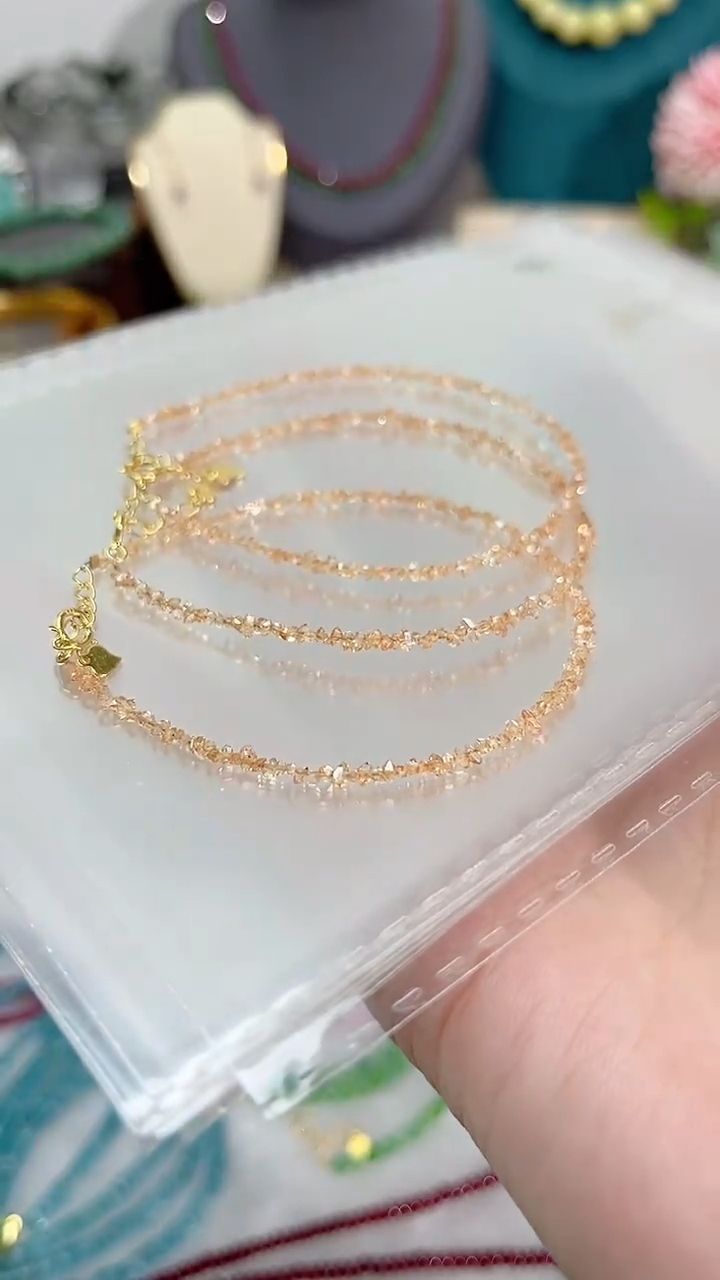 【闪购商品】钻石手链银S925镶嵌香槟色99