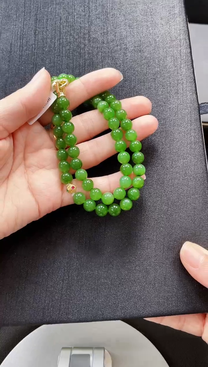 和田玉18K金镶嵌项链多样性发一