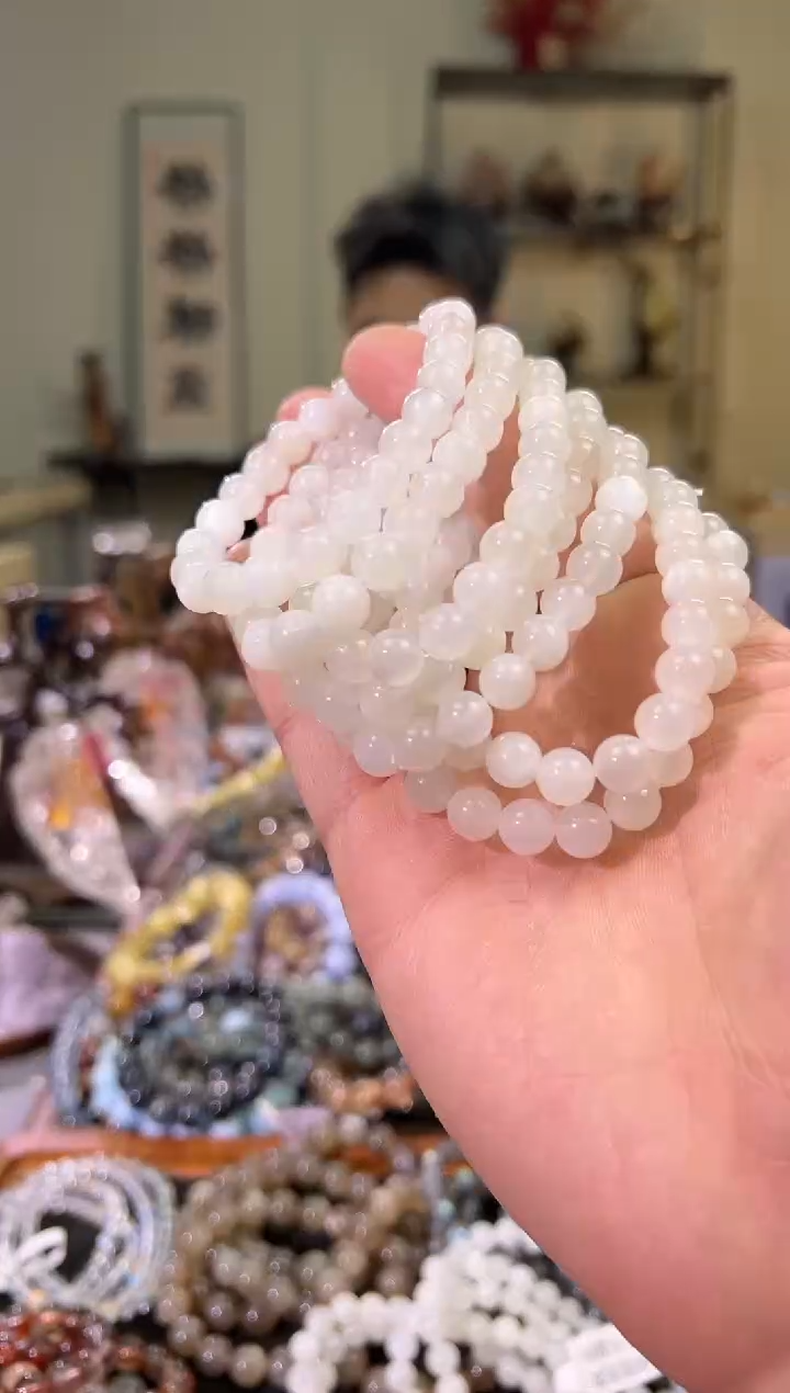 【闪购商品】月光石手串未镶嵌8mm白月光手串（多样性发其一）