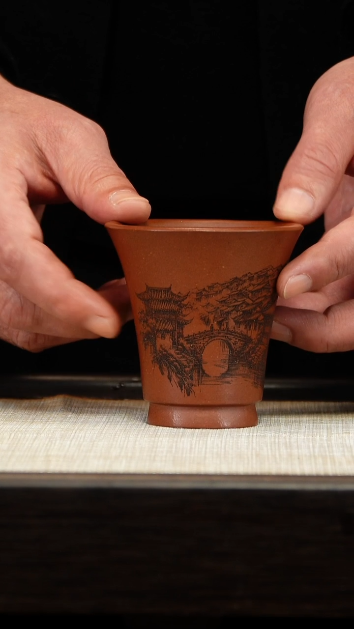 茶壶紫砂紫泥喇叭杯