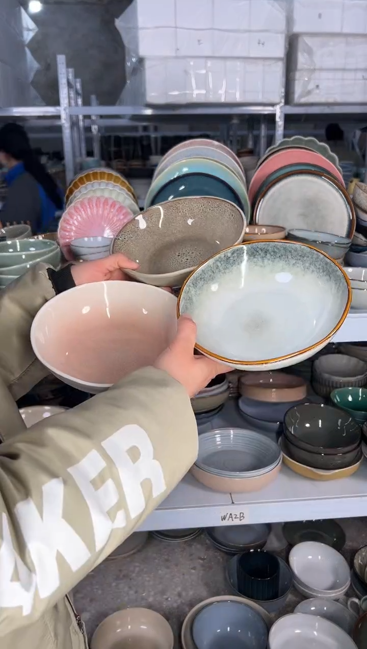 陶瓷外贸尾货瑕疵满20包邮X3 菜碗