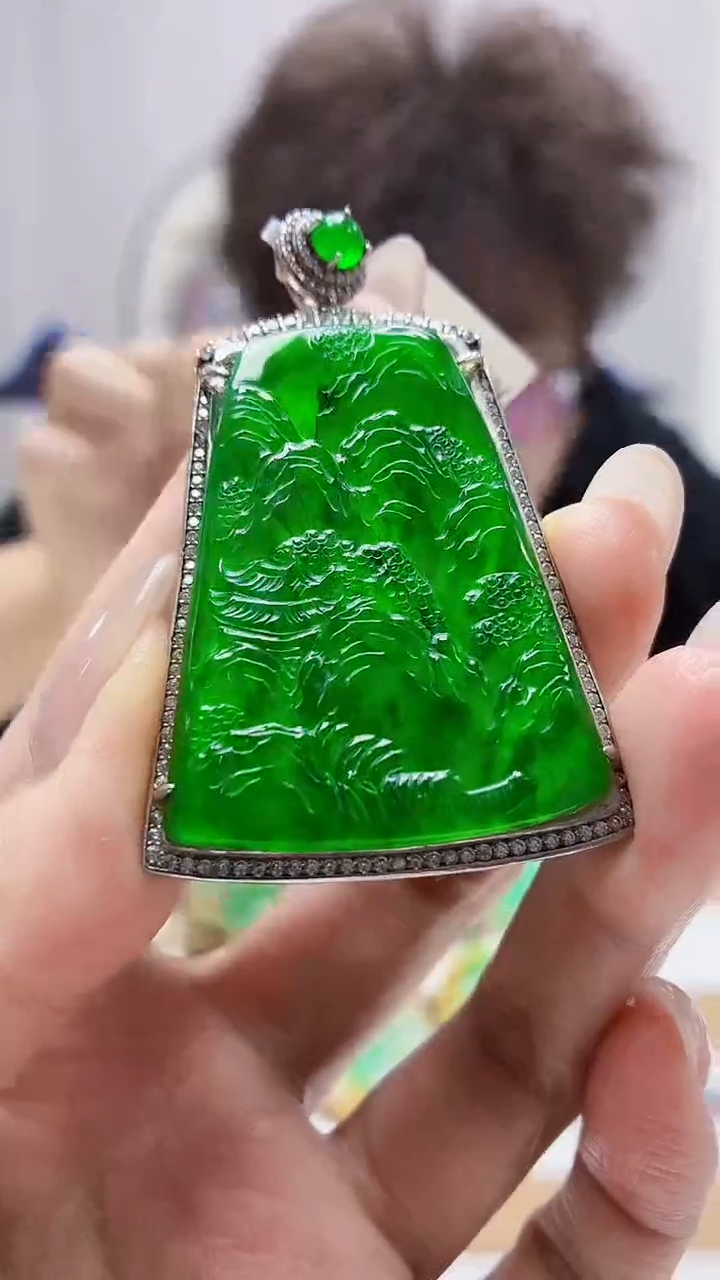 未镶嵌定制翡翠4688MM-jj挂件97