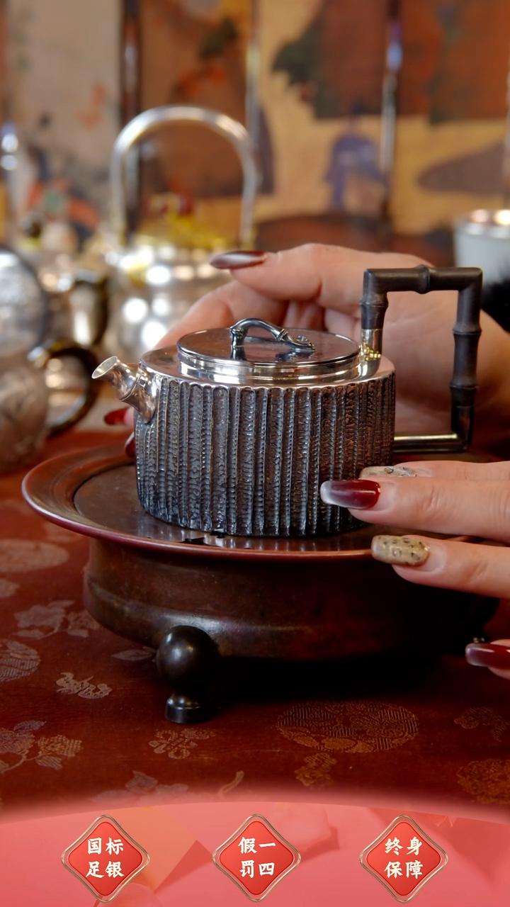 【闪购商品】盛唐工坊 足银999 泡茶壶