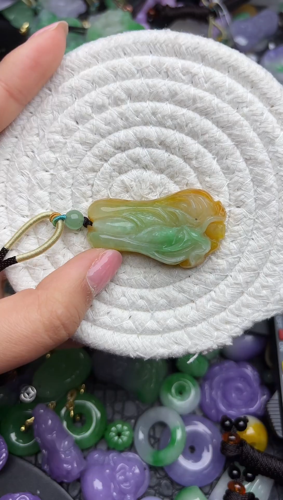 颈饰未镶嵌翡翠缅甸翡翠吊坠
