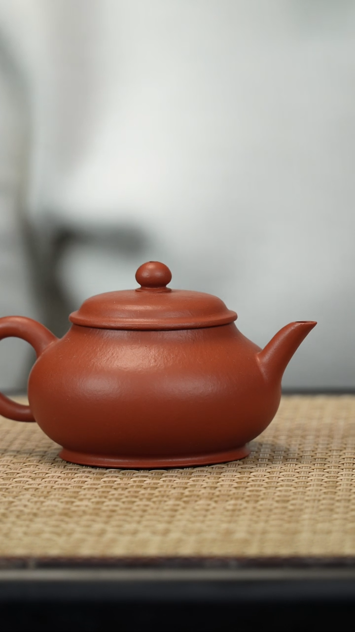 【闪购商品】紫砂茶壶朱泥小矮潘瑕疵100c