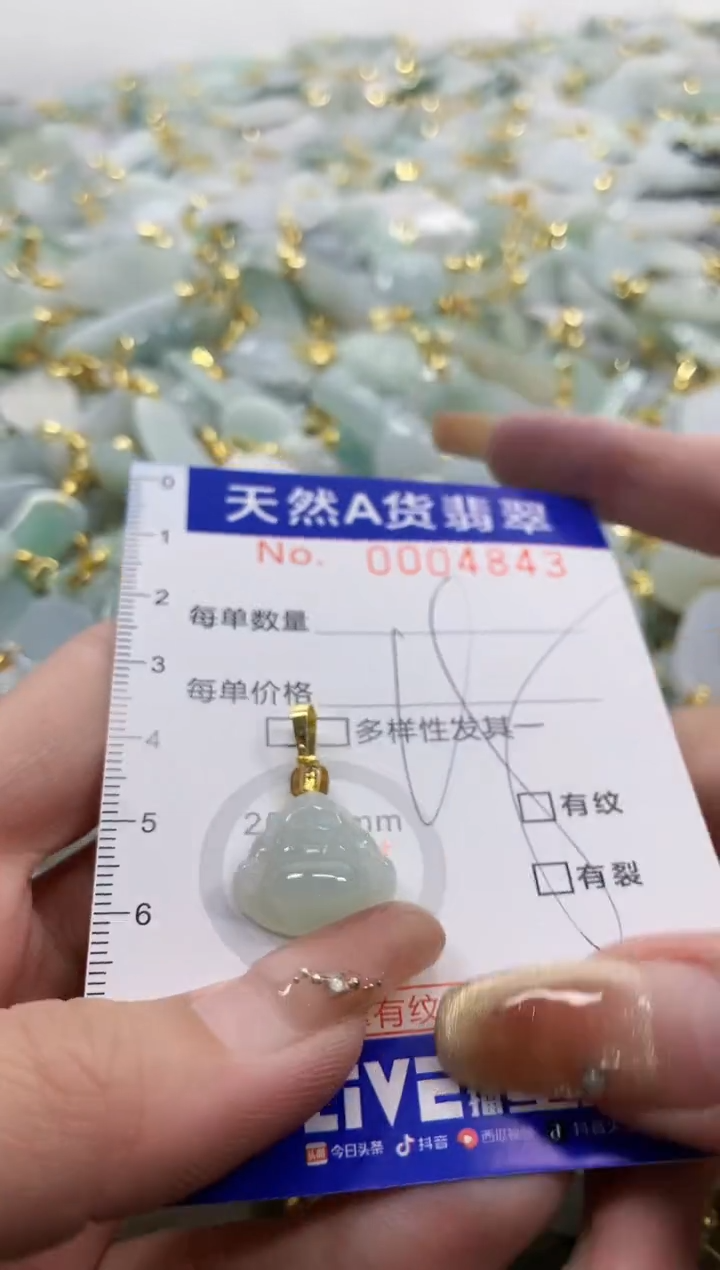 颈饰未镶嵌翡翠天然A货翡翠