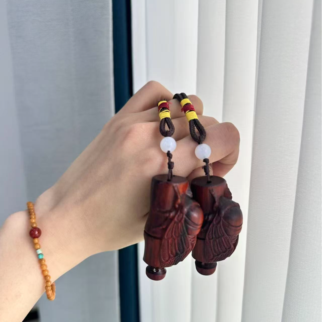 肥乡文化传承纯手工制作一鸣惊人木哨挂链1个装